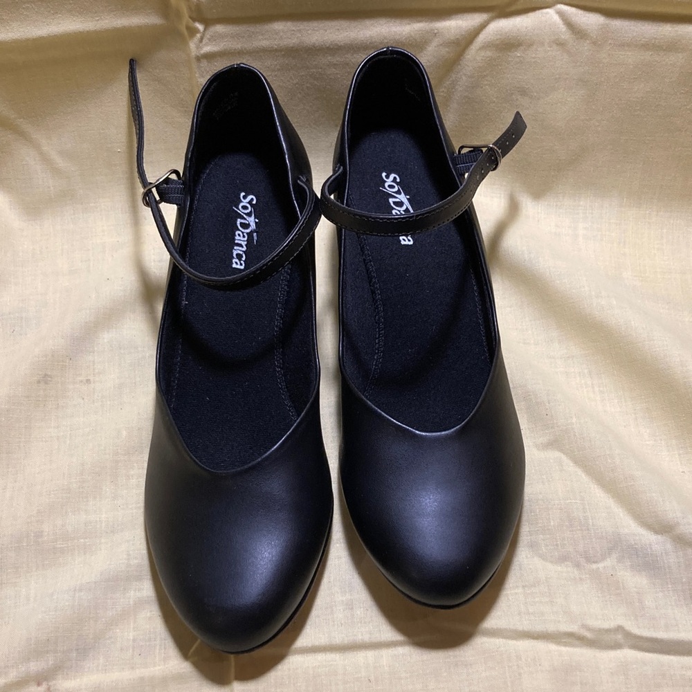 So Danca Black 1.5 Heal Character Shoe